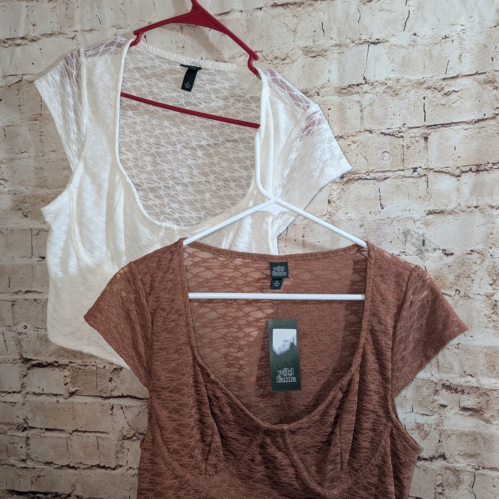 ♥️Wild Fable Lace Crop Top Lot Of 2 XL